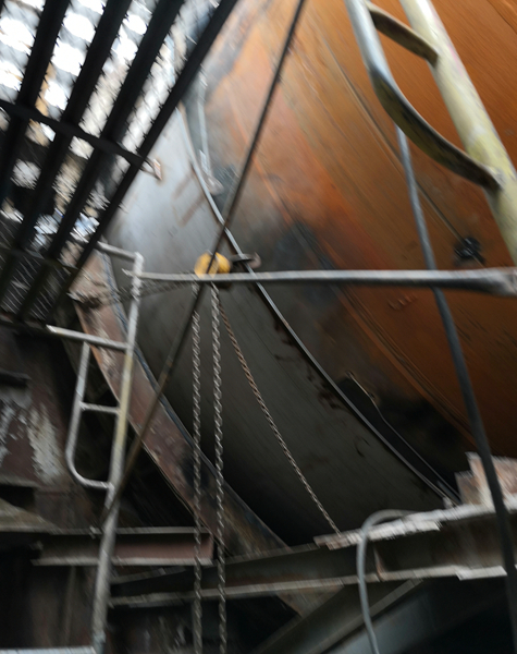 窑头冷风套安装中